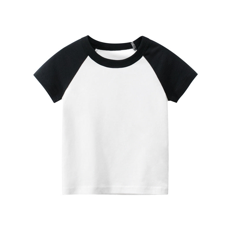 Children's Short Sleeve T-shirt Solid Color Advertising Shirt