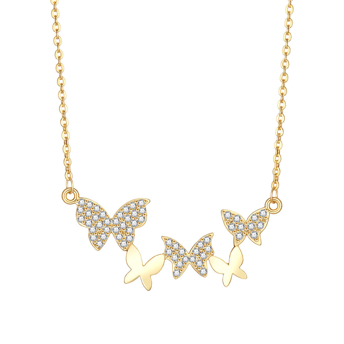 French light luxury butterfly necklace