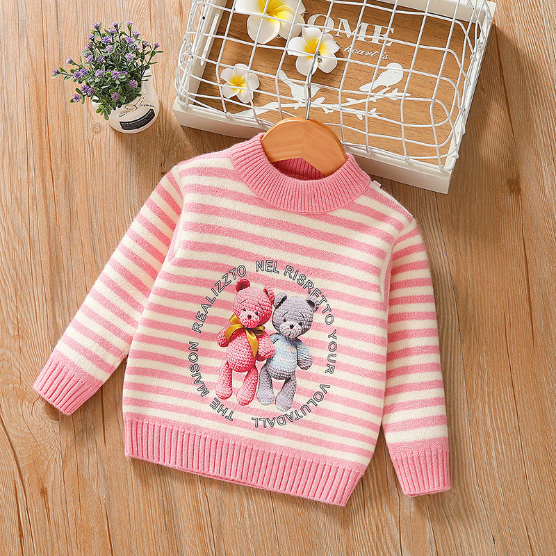 Plush Padded Baby Knitted Sweater Kids Sweater