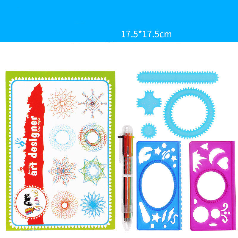 Children's Art Painting Template Ruler Wanhua Ruler Teaching Stationery Drawing Floor Large Graffiti Set