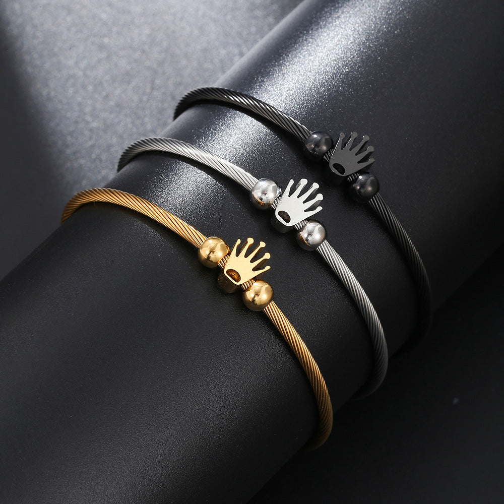 Stainless Steel Bracelet Crown