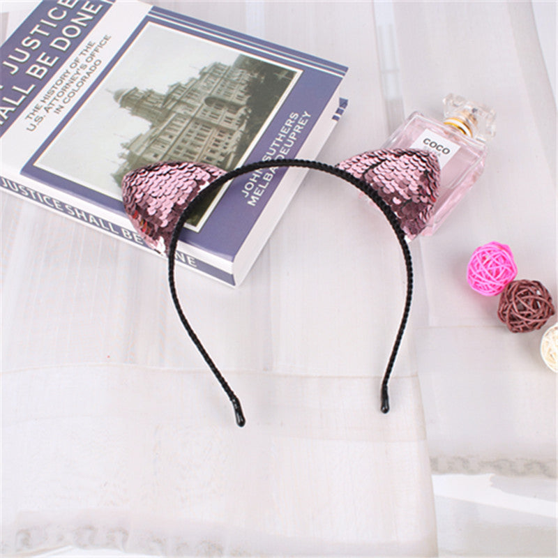 Fashion Hair Accessories Sequined Cat Ear Headband Children's Hair Accessories