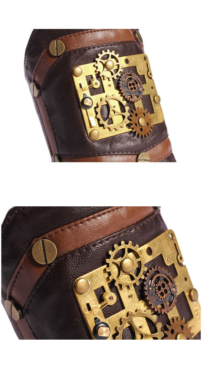 Steampunk Industrial Revolution Gear Leather Armband