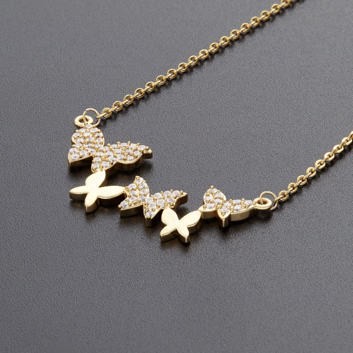 French light luxury butterfly necklace