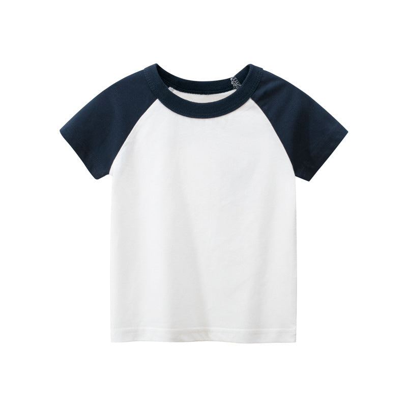 Children's Short Sleeve T-shirt Solid Color Advertising Shirt