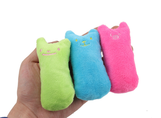 Catnip Cat Toys Pillow Interactive Cat Toy Catnip Pet Supplies Pillow Thumb Plush Teeth Grinding Bite Mint Cat Accessories