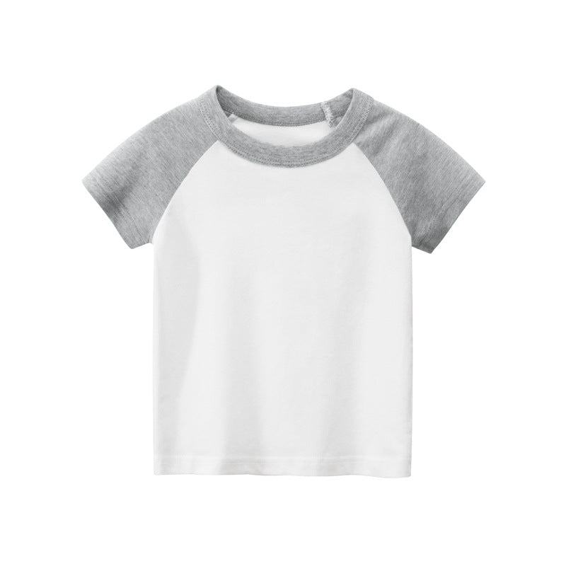 Children's Short Sleeve T-shirt Solid Color Advertising Shirt