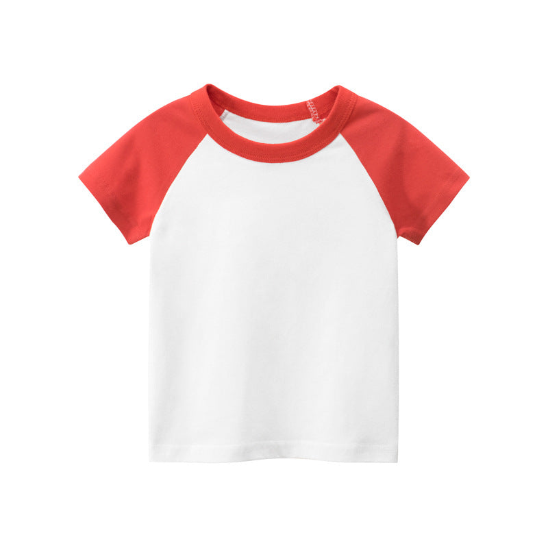 Children's Short Sleeve T-shirt Solid Color Advertising Shirt