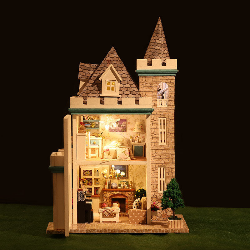 Moonlight Castle diy cottage hand-assembled house model