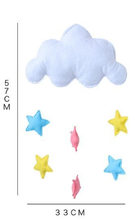 Nordic star cloud DIY hanging wall decorations baby bedroom photography accessories christmas best decor gift baby Mobile hanger ornament