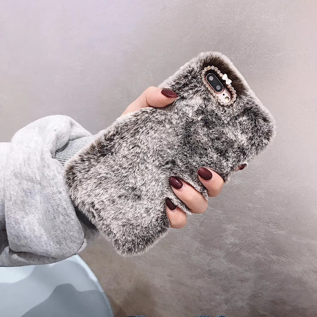 Luxury plush phone case