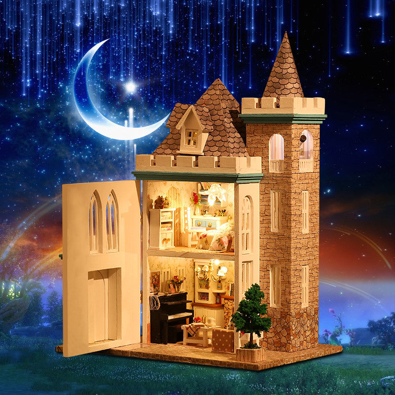 Moonlight Castle diy cottage hand-assembled house model