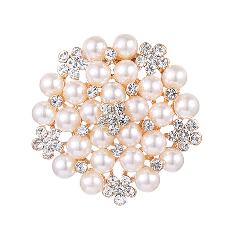 Fashion Pearl Diamond Brooch Clothing Accessories