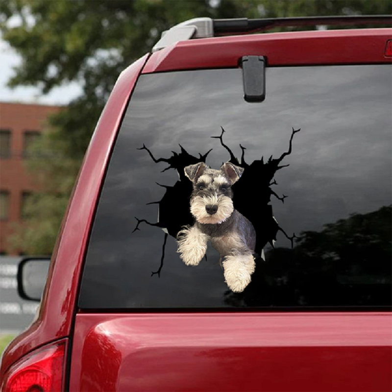 Animal Wall All Kinds Of Puppy Creative Broken Hole Car Window Electrostatic Stickers