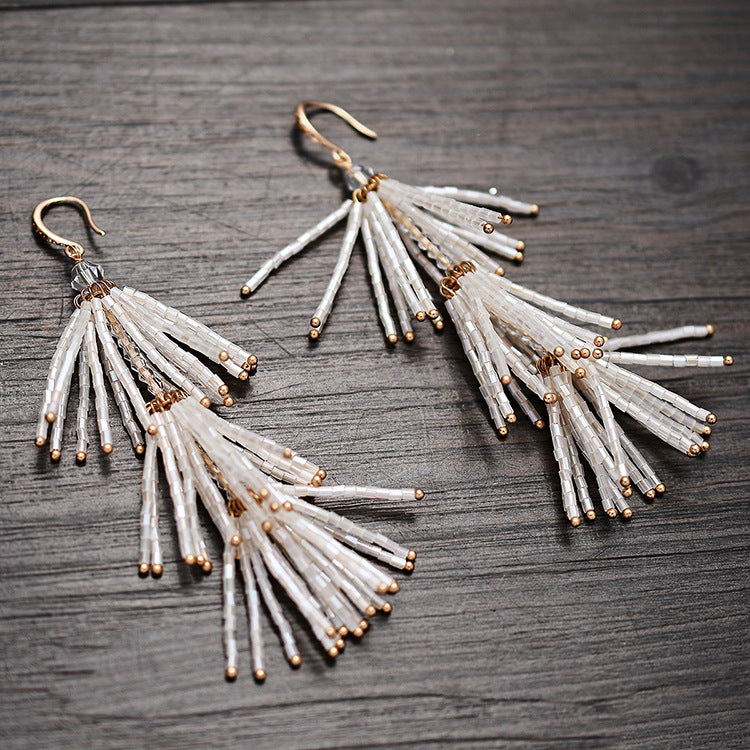 Fashion Tassel Personalized Earrings Wedding Dress Accessories