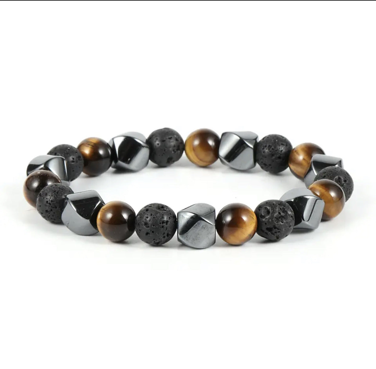 Natural Tigereye Volcanic Stone Bracelet