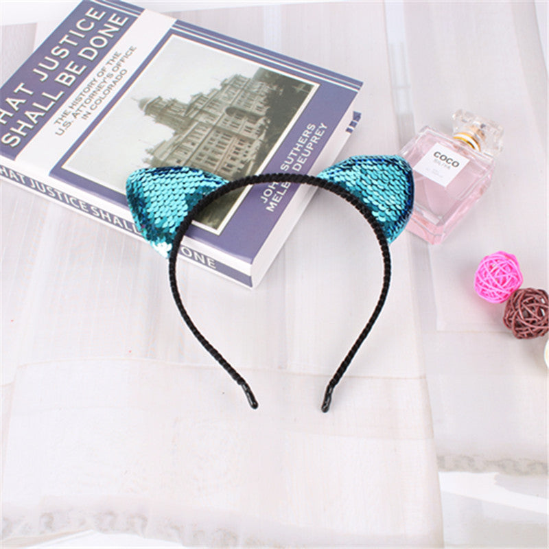 Fashion Hair Accessories Sequined Cat Ear Headband Children's Hair Accessories