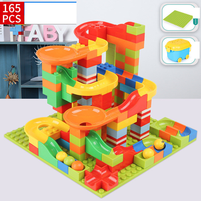 Race Run DIY Small Block Compatible City Building Blocks Funnel Slide