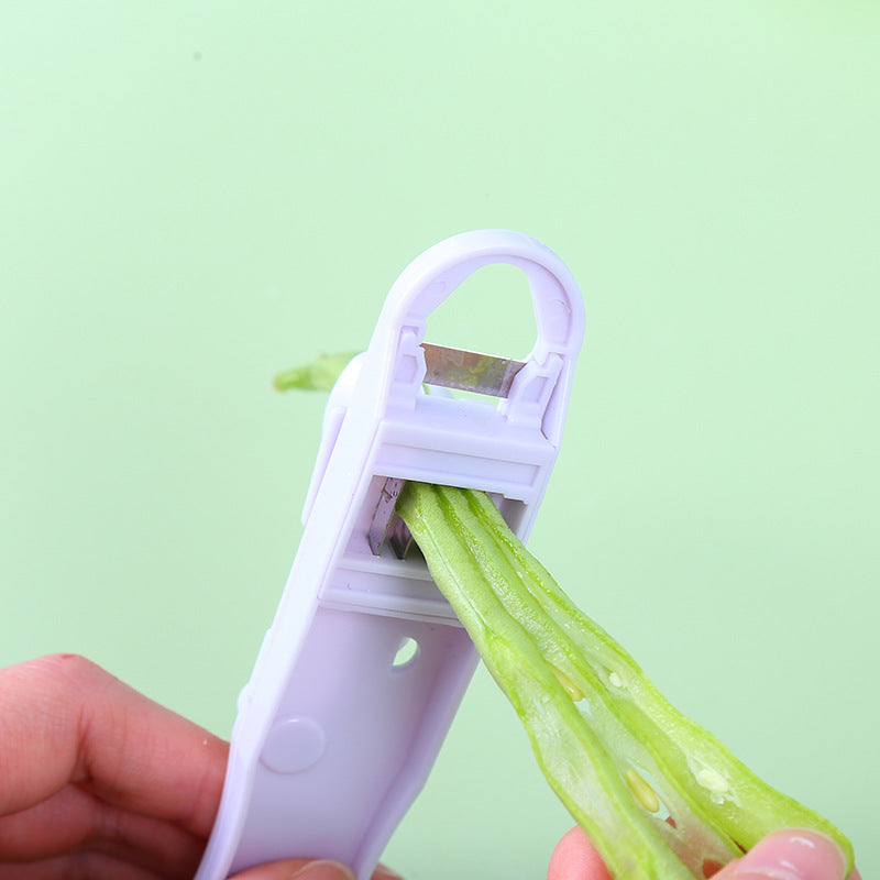 Green Bean Slicer Cutter Cut Fruit Vegetable Stringer Peeler Remover For Easy Kitchen Gadgets Cozinha Kitchen Accessories