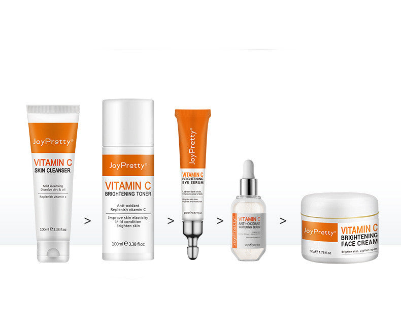 Vitamin C Cream Skin Brightening Set Hydration And Moisturizing 5-Piece Face Set