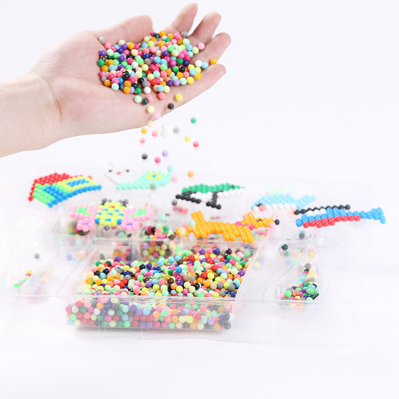 DIY Water Spray Magic Beads Handmade Toy Set Children's Color Crystal Puzzle Craft Kit