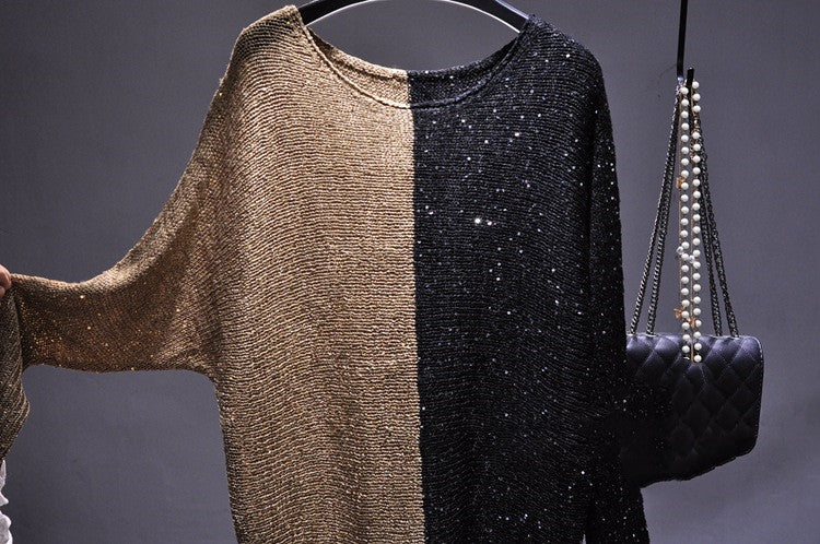 Women's Fashionable Sequins Knitwear Dress