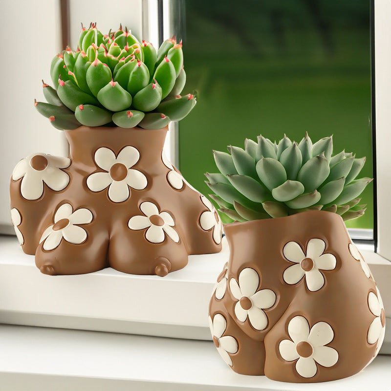 Creative Resin Body Art Flowerpot Home Home Decor